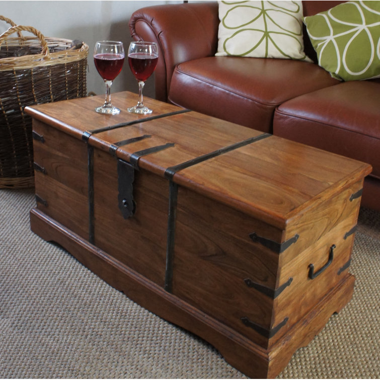 Three Posts Hawkes Solid Wood Block Coffee Table with Storage & Reviews